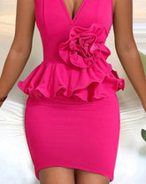 V-Neck Bodycon Dress - MyEmpired