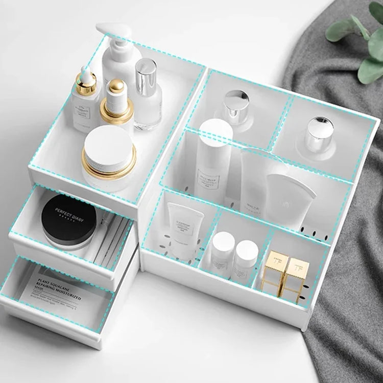 Makeup Organizer for Cosmetic Large Capacity Cosmetic Storage Box Organizer Desktop Jewelry Nail Polish Makeup Drawer Container - MyEmpired