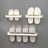 Bathroom Slipper Shelf Punch Free Wall Mounted Shoes - MyEmpired