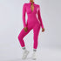 Bodycon Slim Jumpsuit For Women‘s Clothing Zipper Casual Brown Fitness Rompers Autumn 2024 Playsuit Activity Streetwear Overall - MyEmpired
