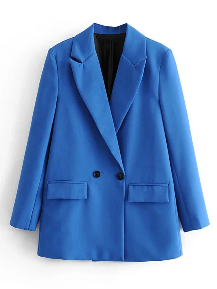 TRAF Blazer Woman Black Beige Khaki Blue Green Gray Women coat Fashion Office Wear Women&