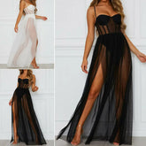 Womens Sexy See Through Perspective Mesh Sleeveless - MyEmpired