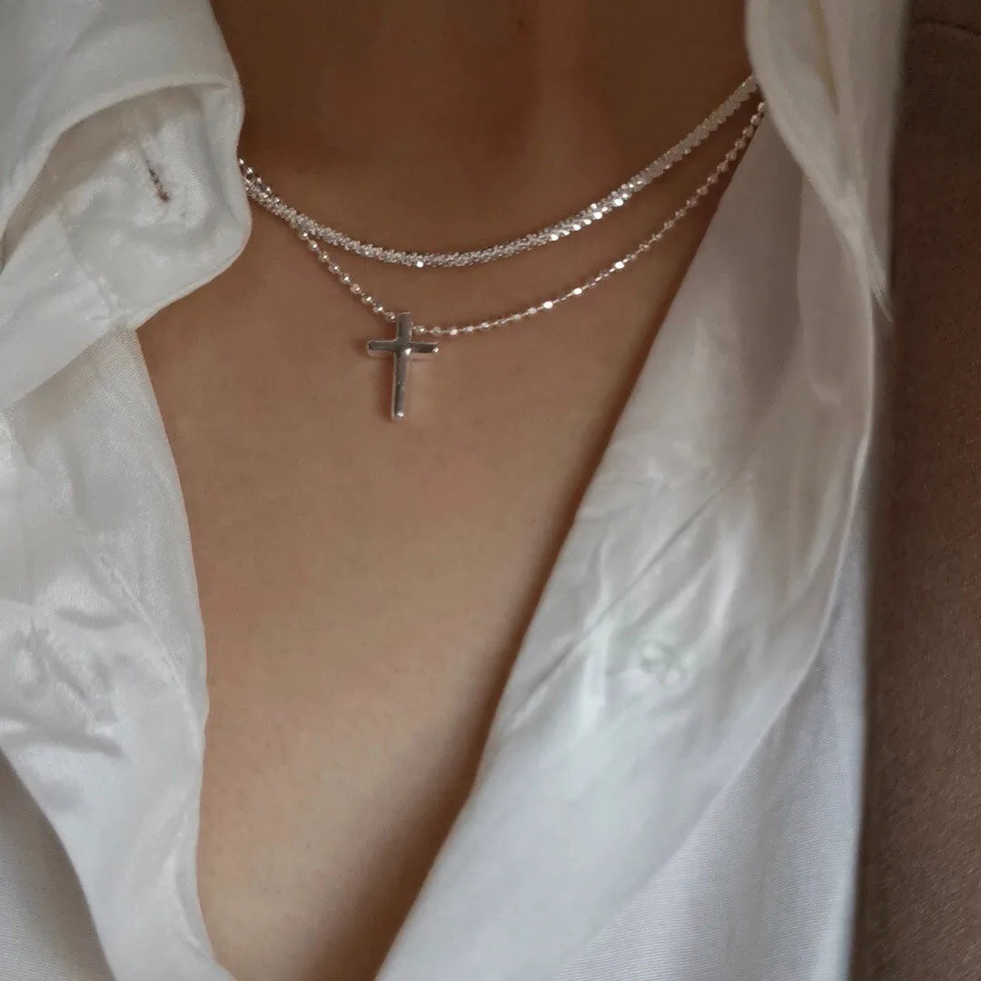 Necklace Silver Color Sparkling - MyEmpired