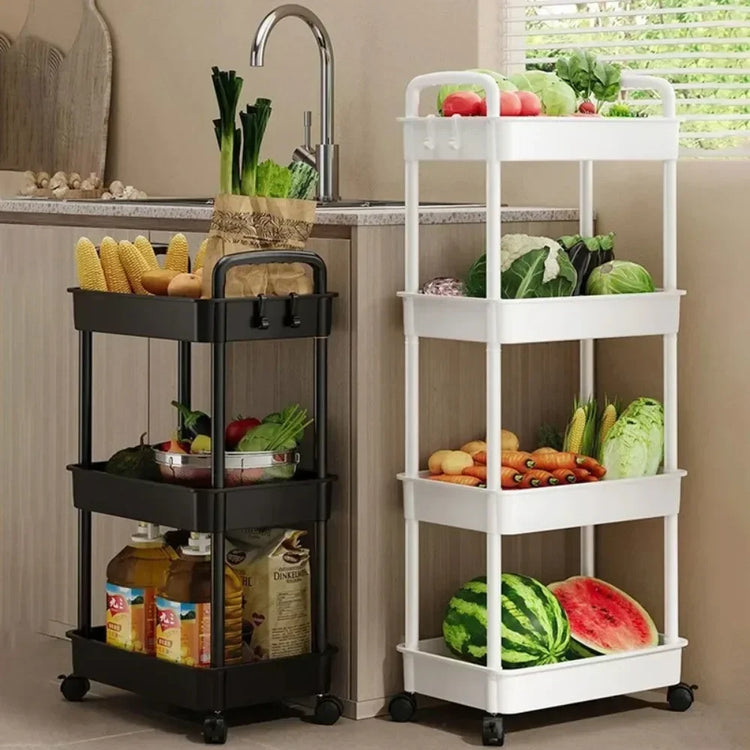 Mobile Storage Rack Trolley Household Kitchen Multifunctional Cart With Wheels Rack Bedroom Multi-Layer Storage Home Accessories - MyEmpired