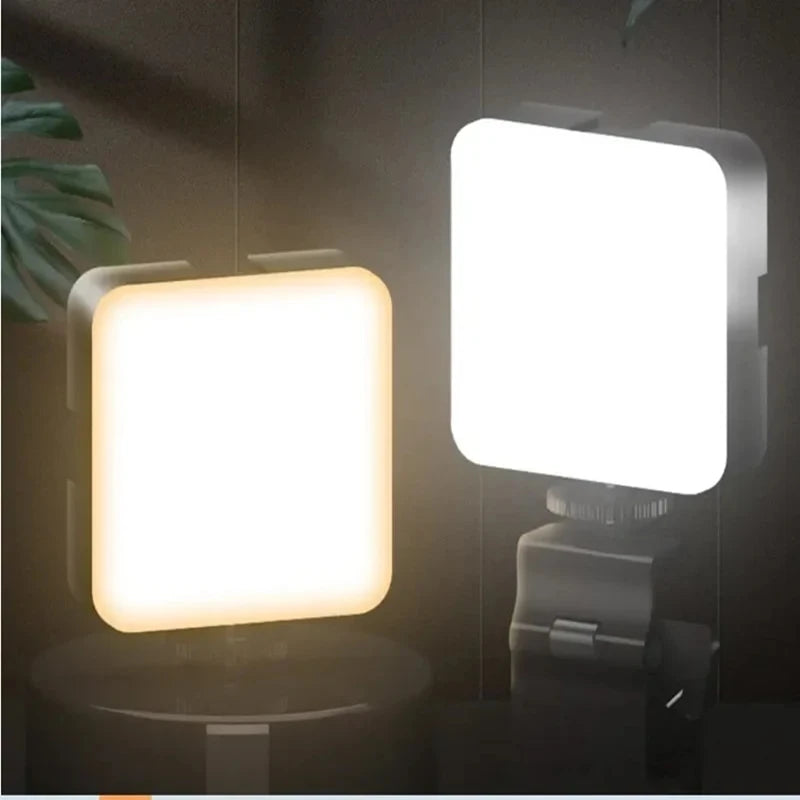 Mini Portable Fill Light LED Video Light Photography Lighting Cell Phone Selfie Livestreaming Fill Lamp Cold and Warm Vlog Lamp