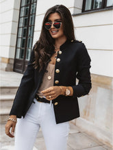 Casual O-neck Long Sleeve Jacket Outerwear Office Lady Spring Autumn Fashion Elegant Solid Blazer Coat For Women 2024 Female Top - MyEmpired