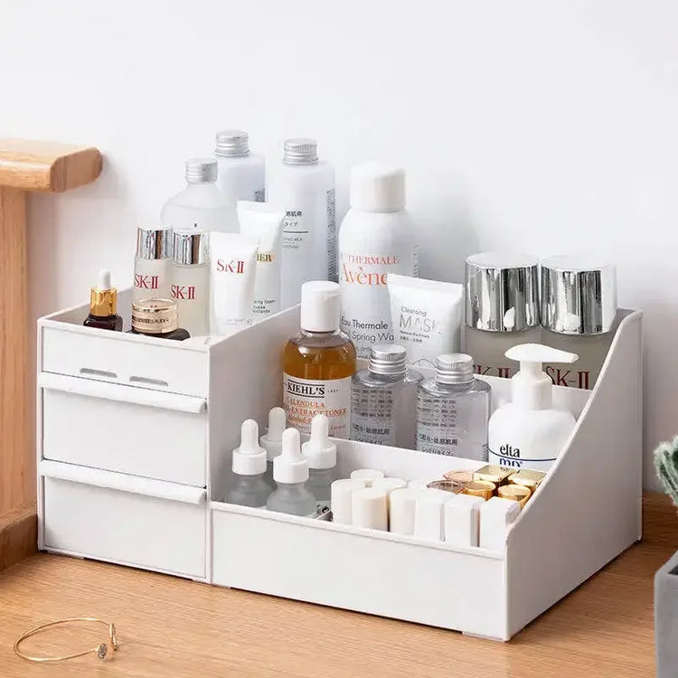 Makeup Organizer for Cosmetic Large Capacity Cosmetic Storage Box Organizer Desktop Jewelry Nail Polish Makeup Drawer Container - MyEmpired