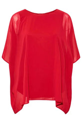 Womens Plus Size Elegant Summer Blouse Batwing Sleeve Oversized Chiffon Blouse Scoop Neck Large Size Casual Tunic Top Shirt 6XL - MyEmpired