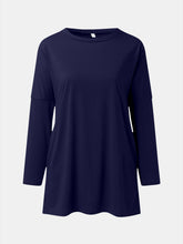 Full Size Round Neck Long Sleeve T-Shirt - MyEmpired