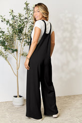 Double Take Full Size Wide Strap Overall with Pockets - MyEmpired