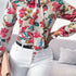 Floral Print Tie Neck Blouse - MyEmpired