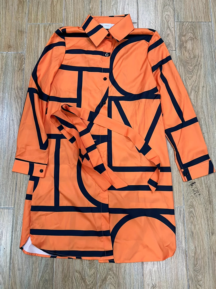Button Front Geometric - MyEmpired
