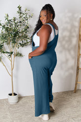 Double Take Full Size Wide Strap Overall with Pockets - MyEmpired
