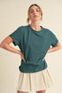 Aemi + Co Exposed Seam Round Neck Short Sleeve T-Shirt - MyEmpired