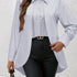 Solid Color Button Front Shirt, Elegant Long Sleeve Shirt For Spring & Fall, Women&