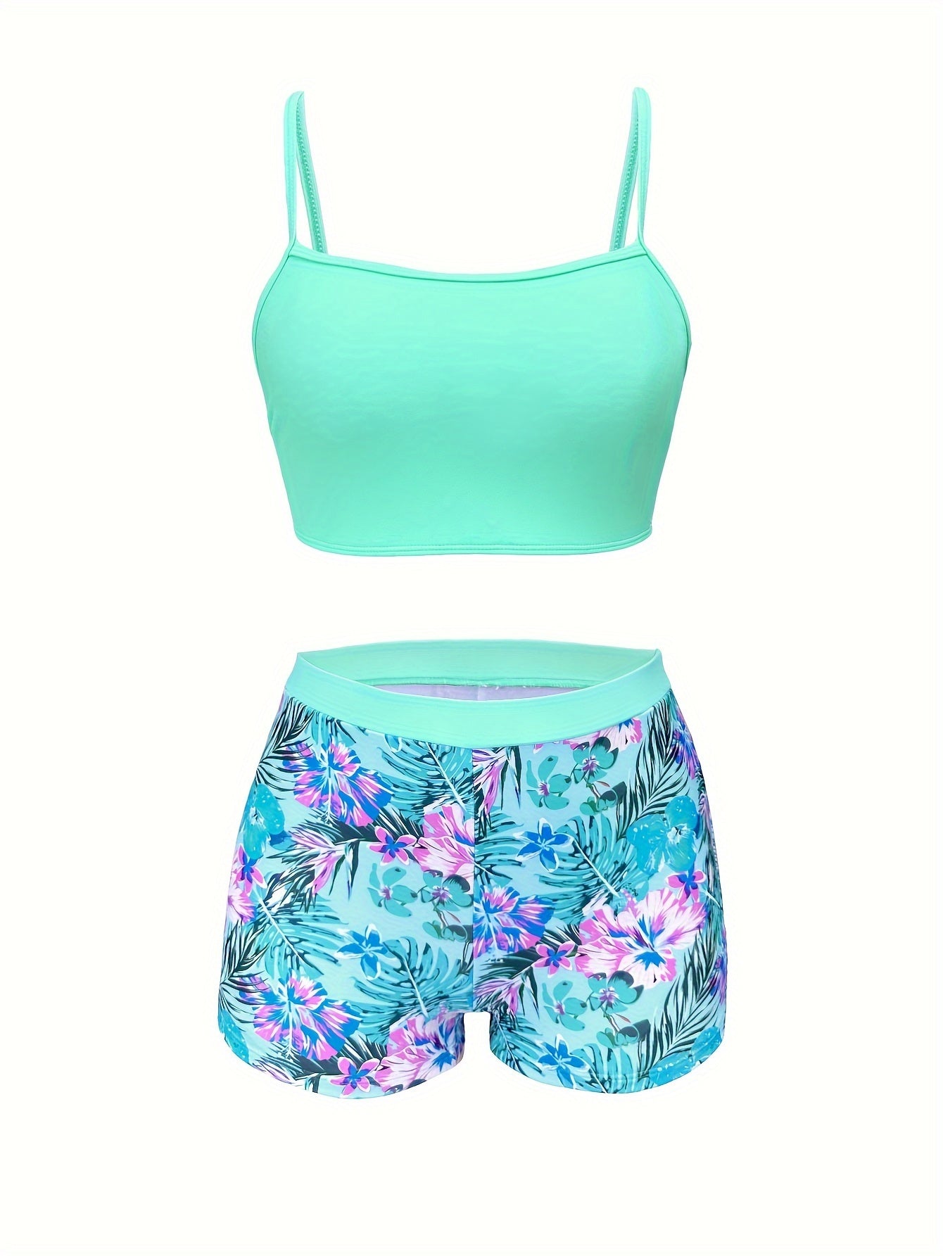 Floral Print 3 Piece Set Swimsuits