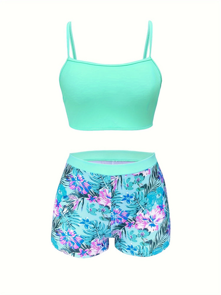 Floral Print 3 Piece Set Swimsuits - MyEmpired