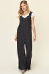 Double Take Full Size Texture Sleeveless Wide Leg Jumpsuit - MyEmpired
