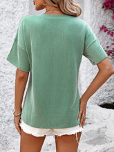 Mandy V-Neck Dropped Shoulder T-Shirt - MyEmpired