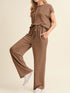Ribbed Exposed Seam Top and Pants Set - MyEmpired