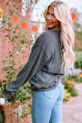 Lucky Clover Sequin Round Neck Sweatshirt - MyEmpired
