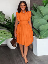 Slim Waist Ruffle Dress - MyEmpired