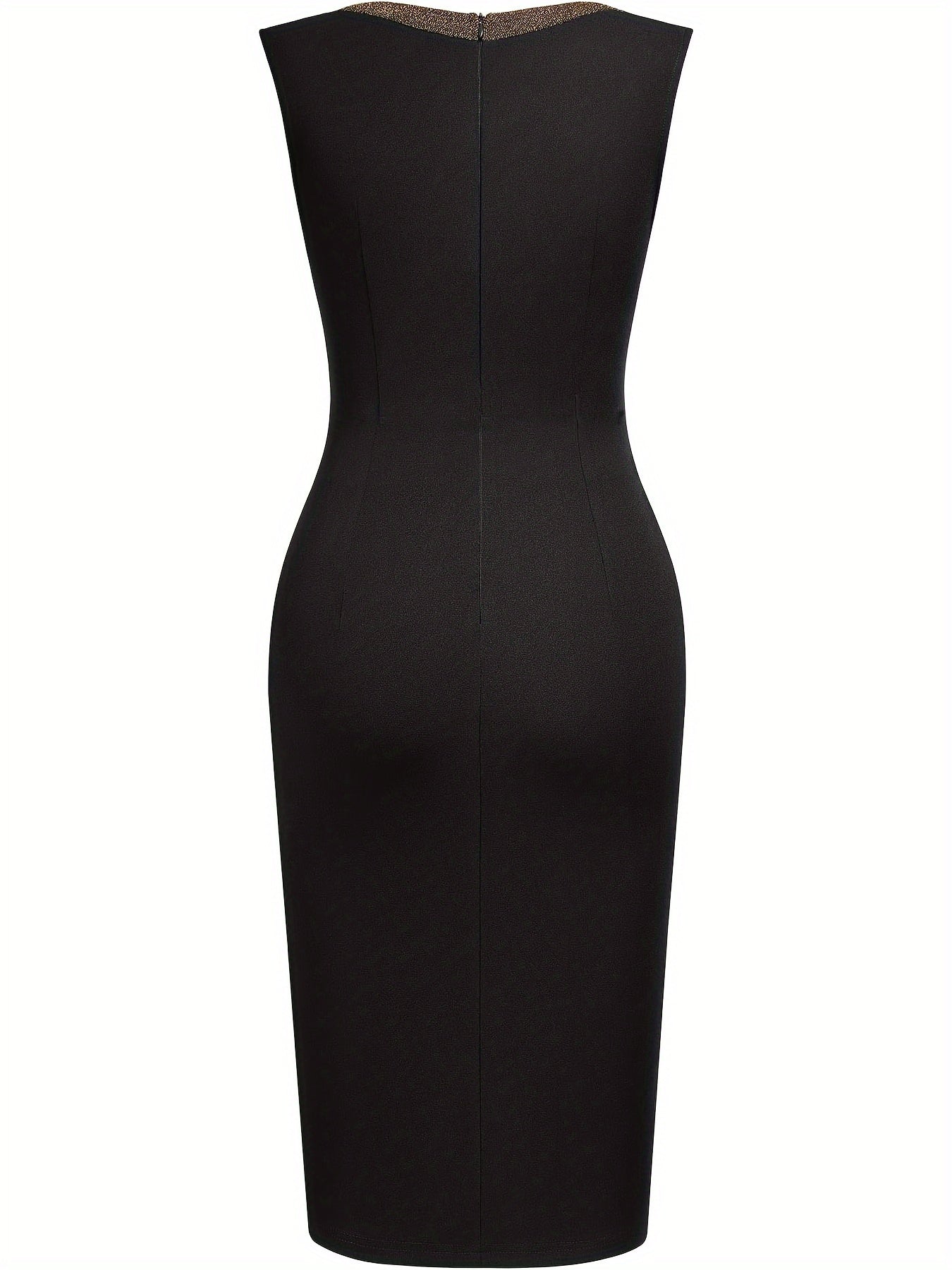 Contrast Trim Bodycon Dress - MyEmpired