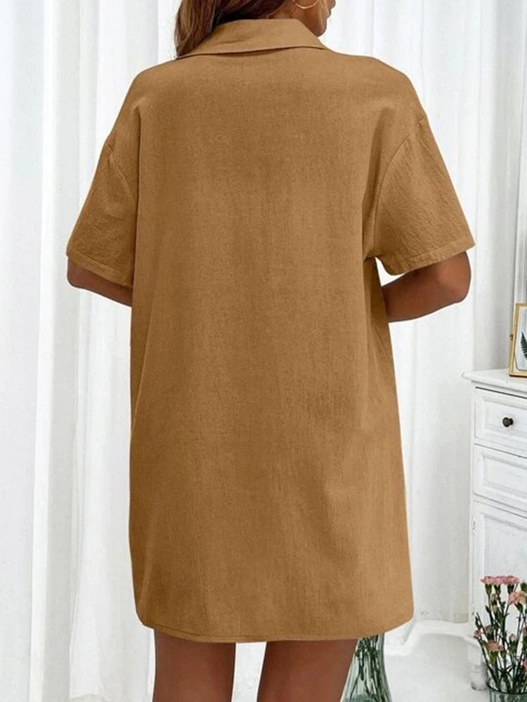 Button Up Shirt and Drawstring Shorts Set - MyEmpired