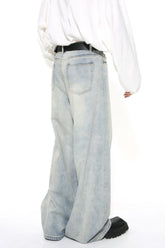 Washed Straight Leg Jeans - MyEmpired