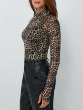 Floral Mock Neck Long Sleeve T-Shirt - MyEmpired