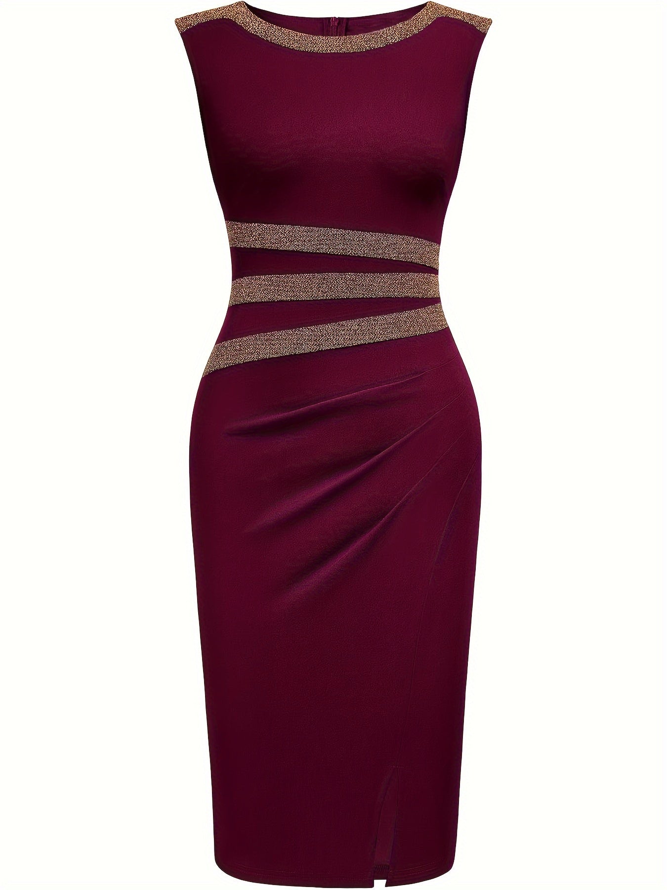 Contrast Trim Bodycon Dress - MyEmpired