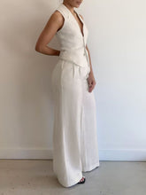 Devine Lapel Collar Sleeveless Top and Pants Set - MyEmpired