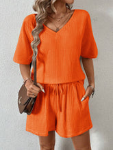 V-Neck Half Sleeve Top and Shorts Set - MyEmpired