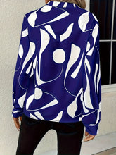 Geo Print V Neck Blouse - MyEmpired