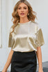 Round Neck Dropped Shoulder Top - MyEmpired