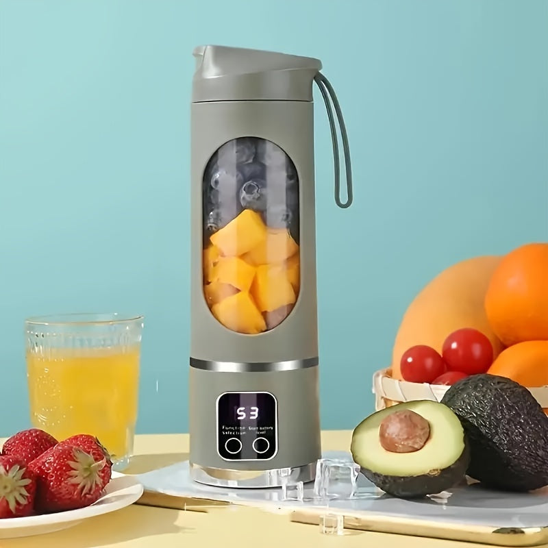 Versatile Portable Mini Blender & Juicer - USB Rechargeable, 3-Speed Settings with Digital Display, Durable Stainless Steel Blades for Smoothies, Shakes & Fresh Juice - Ideal for Camping, Travel & Gifts