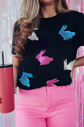Easter Bunny Round Neck T-Shirt - MyEmpired