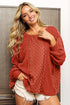 BiBi Checkered Spliced Long Sleeve Top - MyEmpired