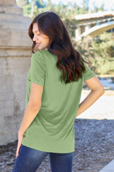 Basic Bae Bamboo Full Size V-Neck Short Sleeve T-Shirt - MyEmpired