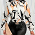 Floral Print Tie Neck Blouse - MyEmpired