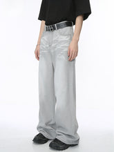 Washed Cat Whisker Straight-Leg Jeans - MyEmpired