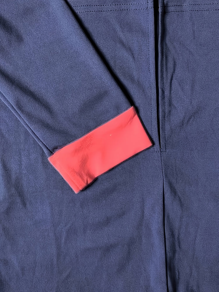 Contrast Trim Crew Neck Dress - MyEmpired
