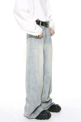 Washed Straight Leg Jeans - MyEmpired