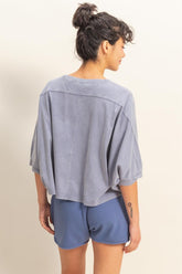 HYFVE Lightweight Round Neck Batwing Sleeve T-Shirt - MyEmpired