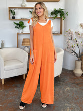 Double Take Full Size Texture Sleeveless Wide Leg Jumpsuit - MyEmpired