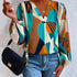 V-Neck Blouse with Lantern Sleeves - MyEmpired