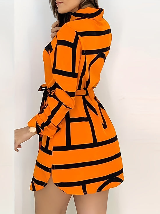 Button Front Geometric - MyEmpired