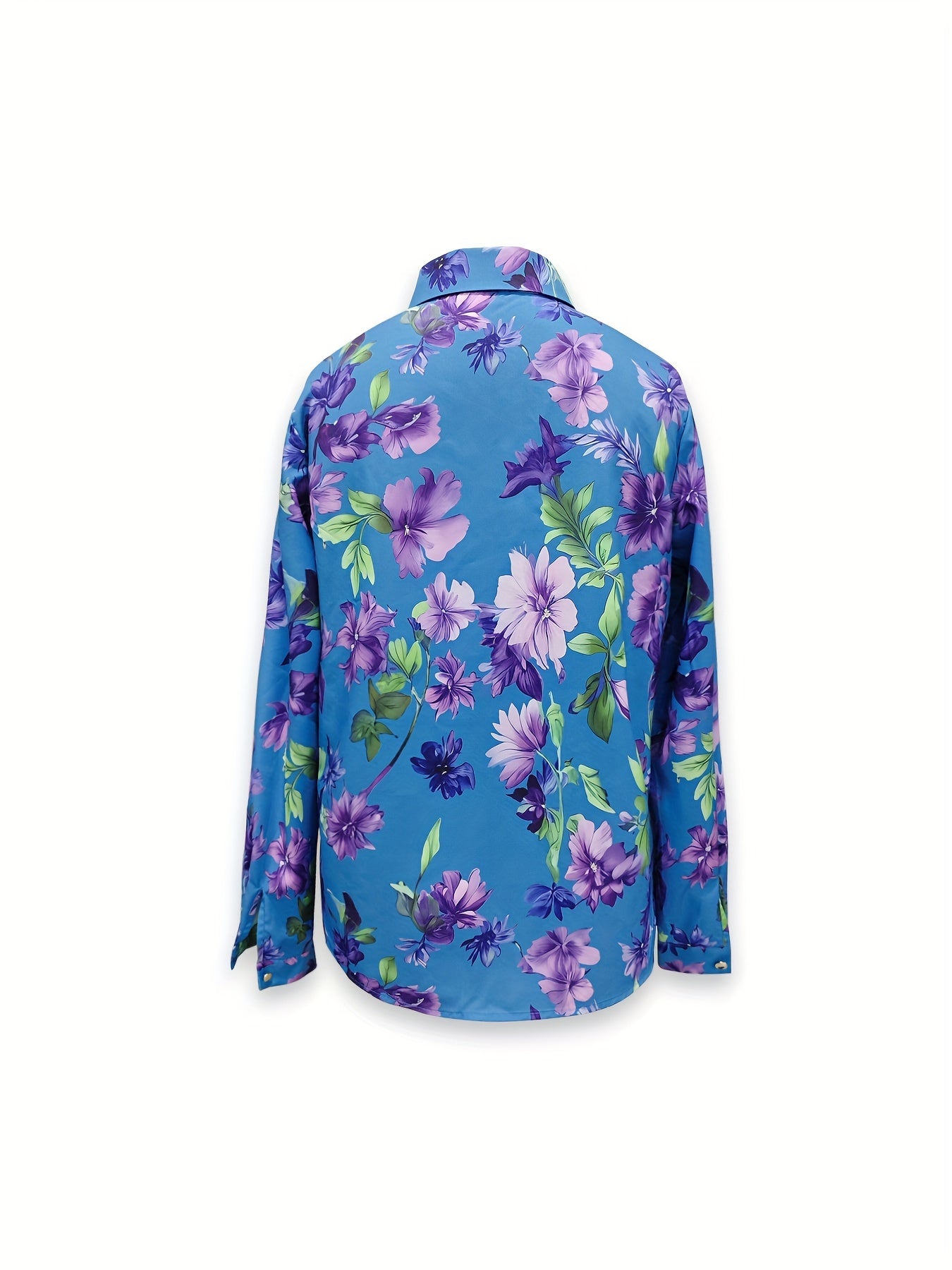 Floral Print Button Front Shirt