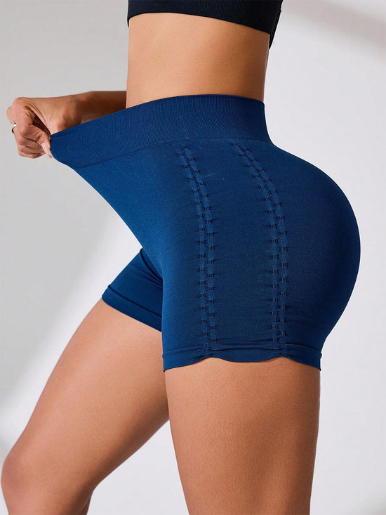 Side Ruched High Rise Active Shorts - MyEmpired