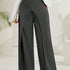 Solid Wide Leg Layered Pants, Elegant High Waist Loose Pants For Spring & Summer, Women&